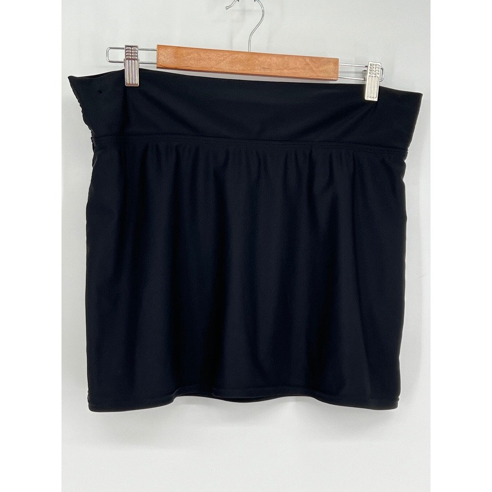 Lole Swim Skirt Cover Up Elastic Waist Black Nylon‎ Blend Beach Pool Womens Sz M